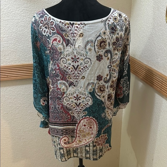 Chico size S/M Paisley Print Women's Top!! - Picture 7 of 10